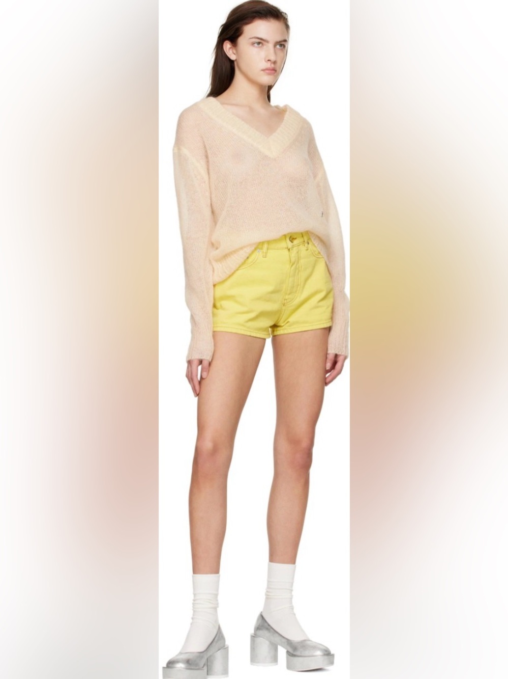Ganni Mohair Sweater in Yellow